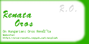 renata oros business card
